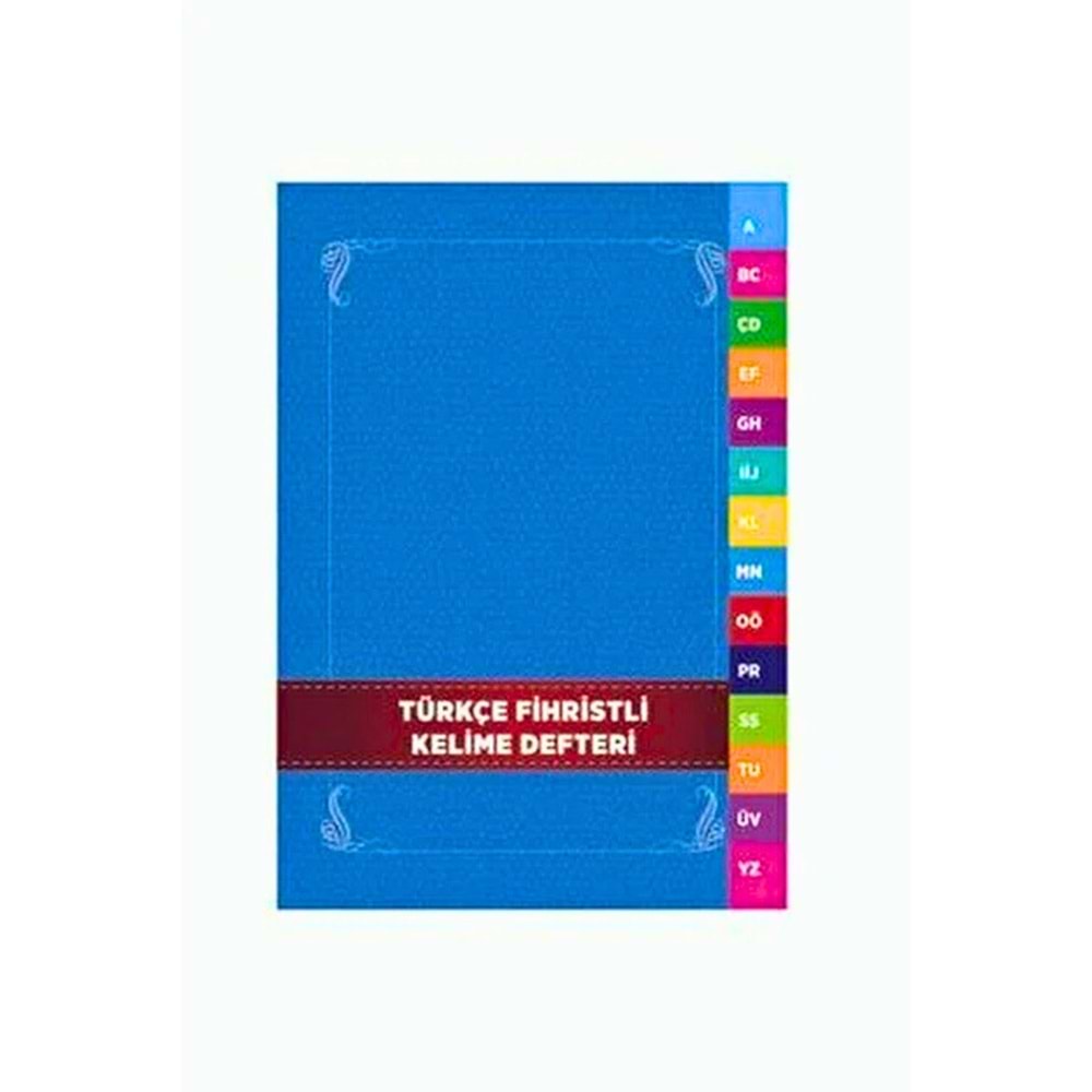 Türkçe Alfabetik Fihristli Kelime Defteri