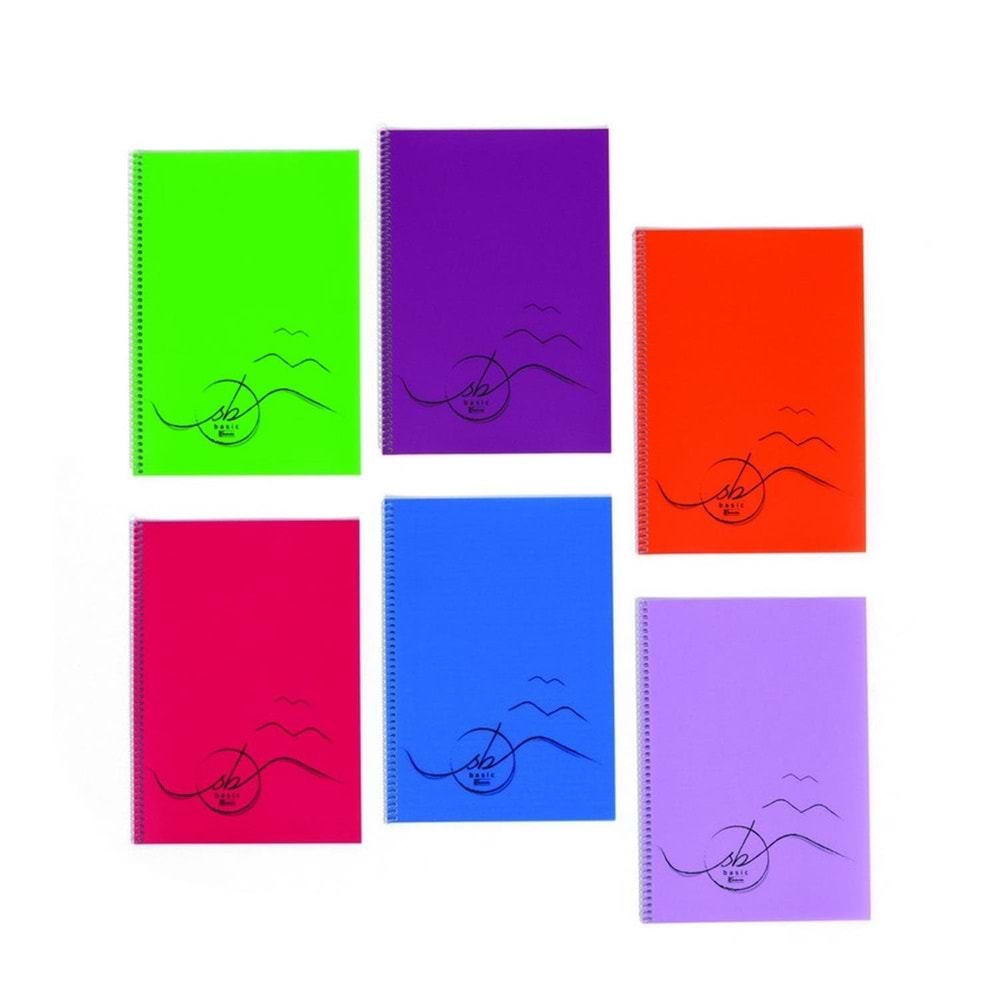 KESKİN COLOR 60 Yaprak Kareli Metot Defteri - Spiralli PP Kapak Çeşitli Renkler