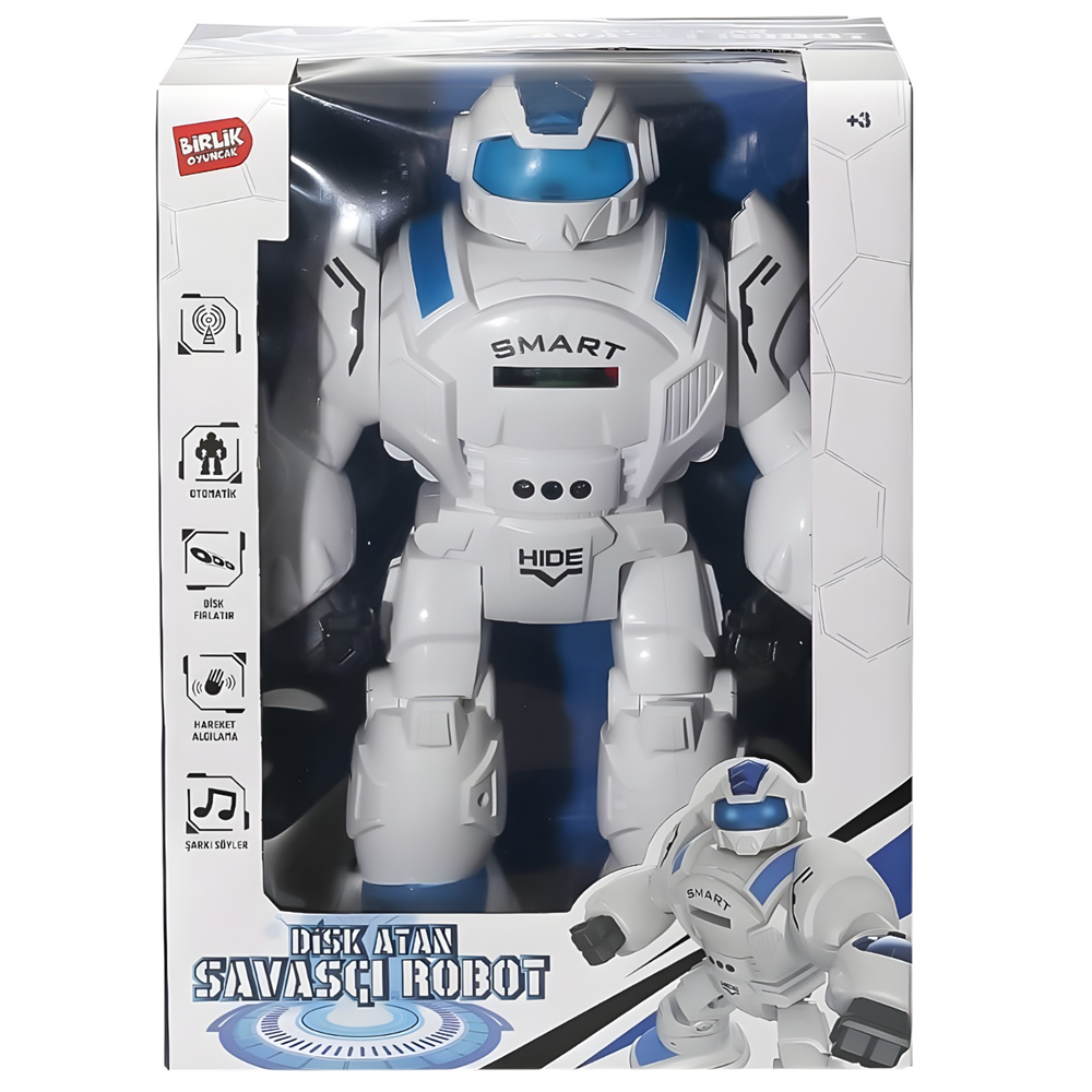 UK Disk Atan Süper Robot | Işıklı ve Müzikli Robot Oyuncak