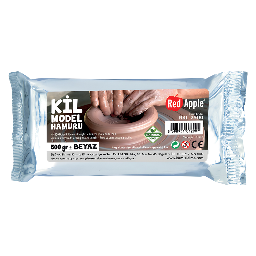 Red Apple Beyaz Kil Hamuru 250 gr | Modelleme Kili