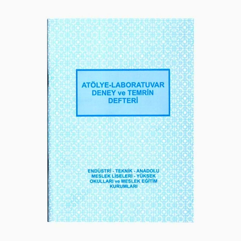 Atölye ve Laboratuvar Deney Temrin Defteri - Mesleki ve Teknik Eğitim