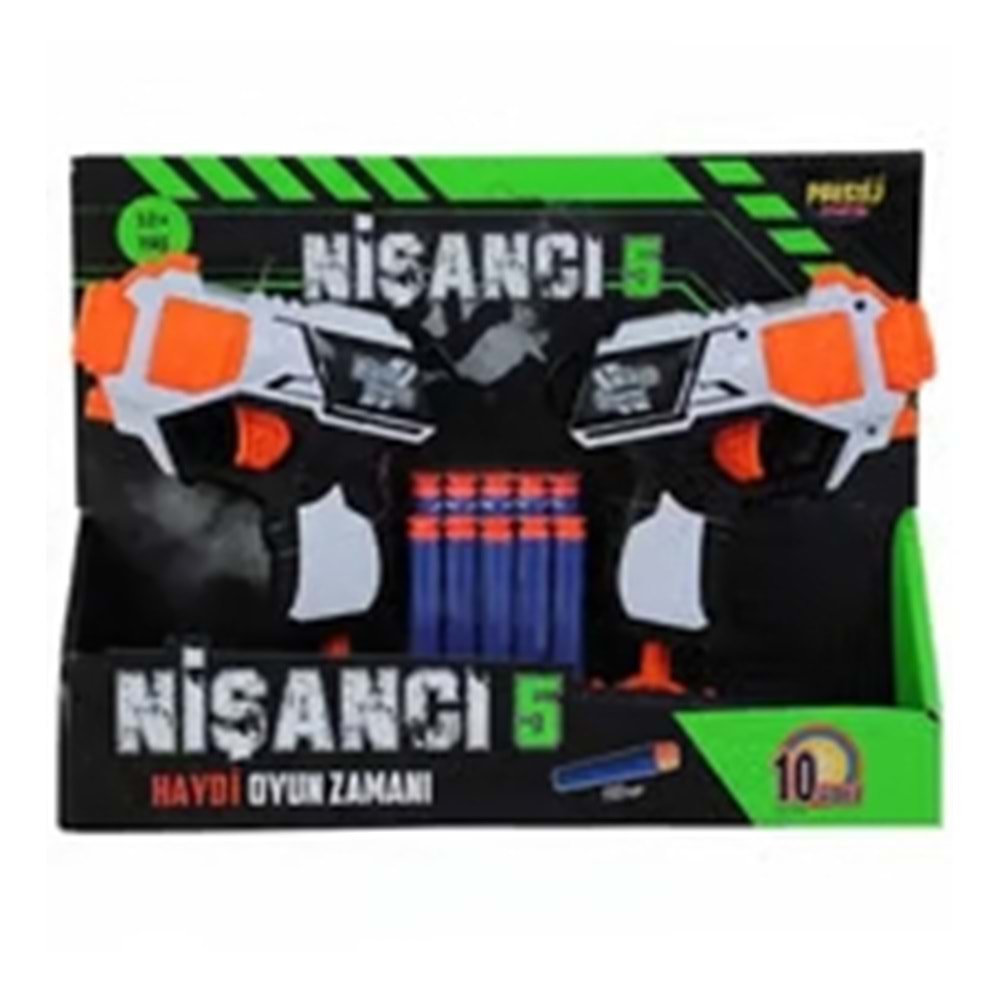 6060 2’li Nişancı 5 Dart Fırlatıcı Oyuncak Tabanca Seti