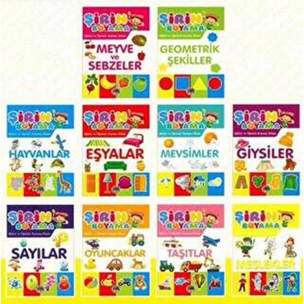 Karatay Yayınları Şirin Boyama - Meyve ve Sebzeler Eğitici Boyama Kitabı (16 Sayfa)