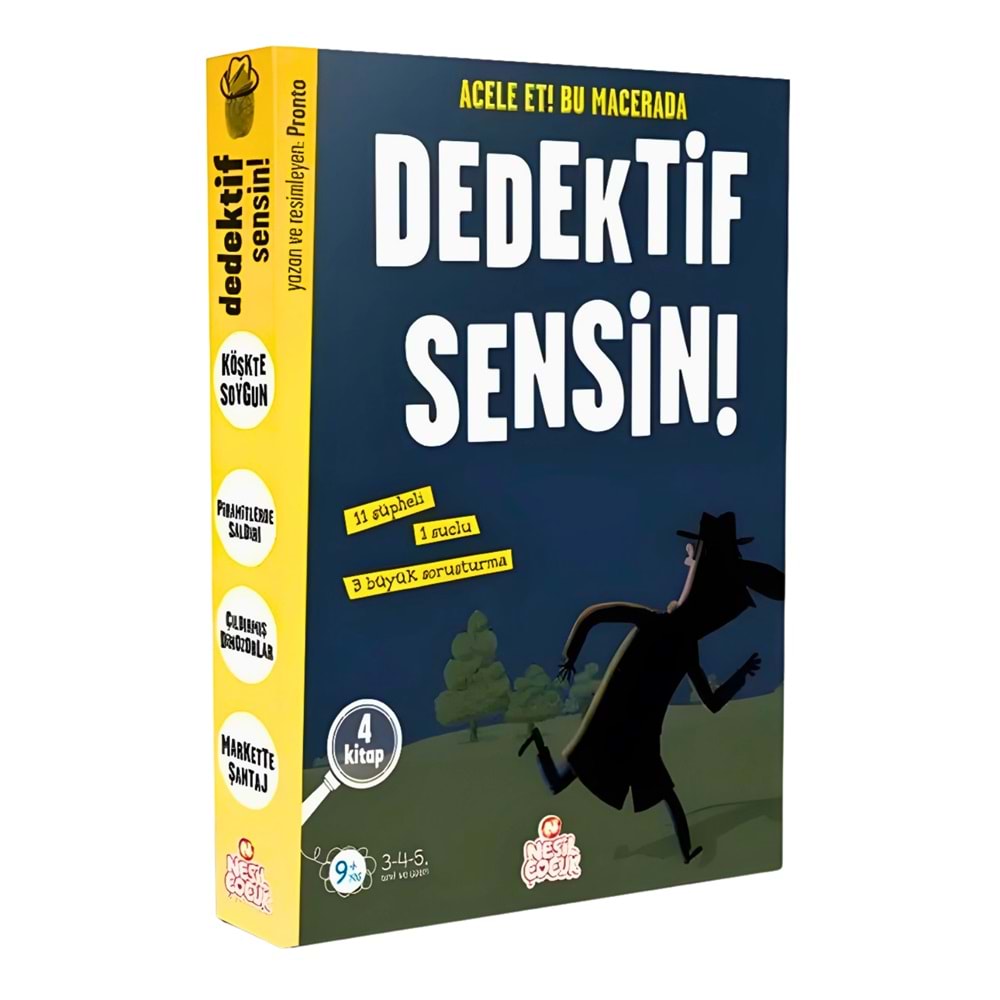 Dedektif Sensin! (4 Kitaplık Set) – Gizemli Olayları Çözme Oyunu