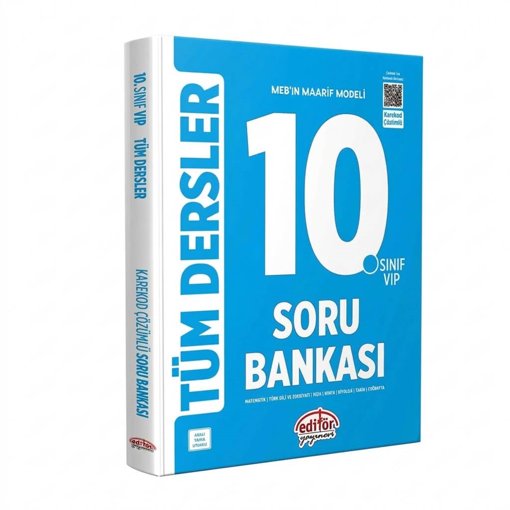 10.Sınıf Tüm Dersler Soru Bankası Mavi Kitap - Editör Yayınları