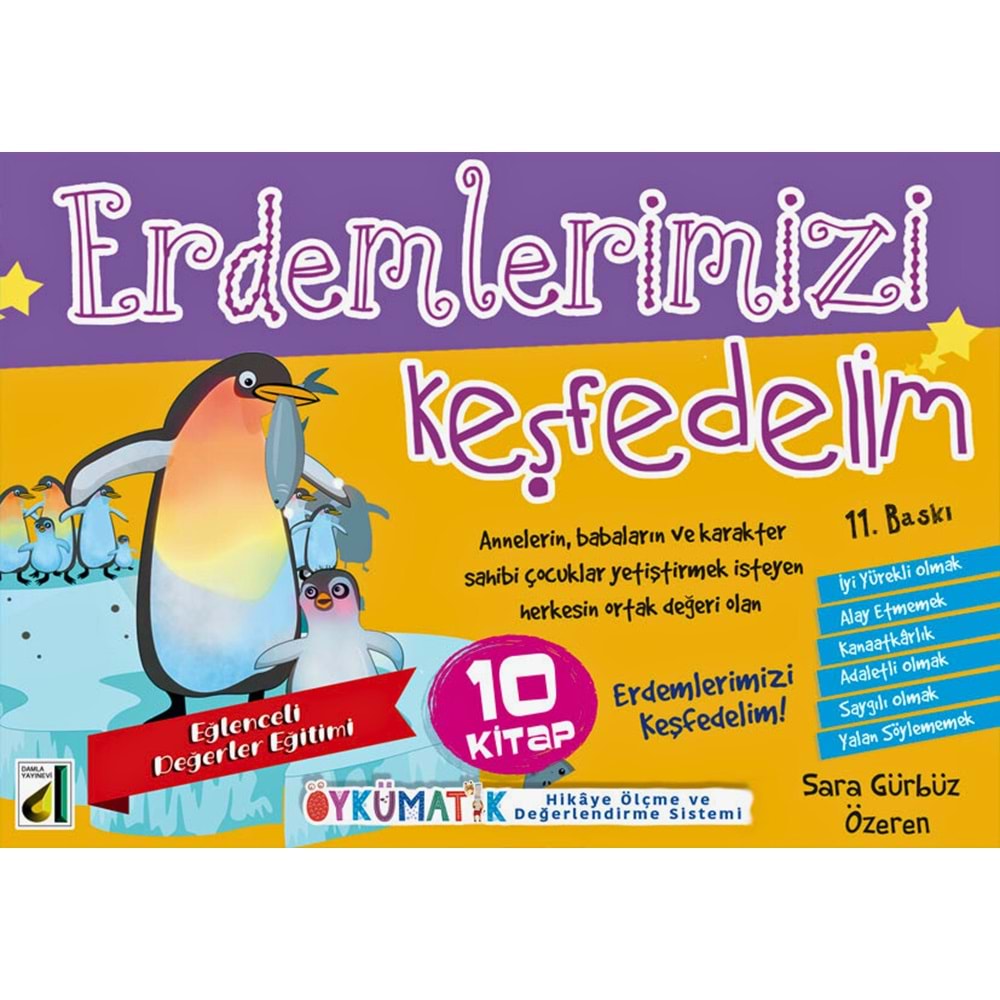 Erdemlerimizi Keşfedelim (10 Kitap-2.Ve 3.Sınıflar) - Sara Gürbüz Özeren - Damla Yayınevi