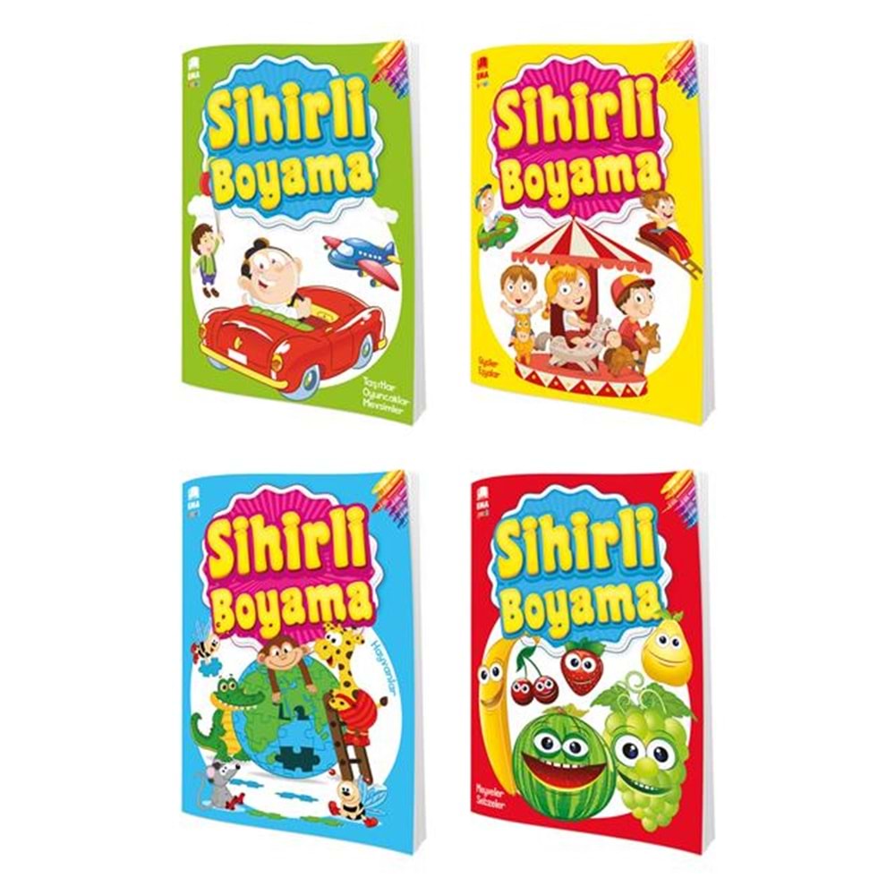 Sihirli Boyama Kitabı Kalın Tek Adet EMA Yayınları Çocuk Boyama Kitabı