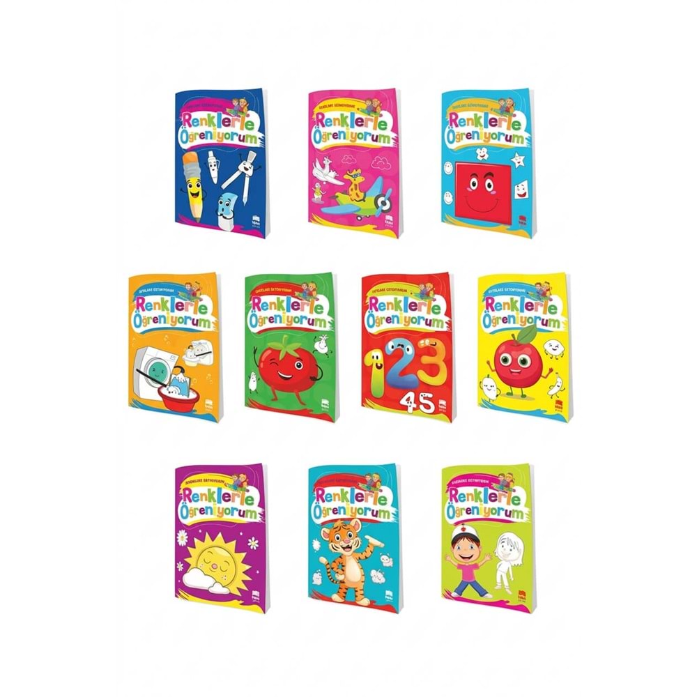 Renklerle Öğreniyorum Boyama Kitabı EMA Çocuk Tek Adet Eğitici Kitap