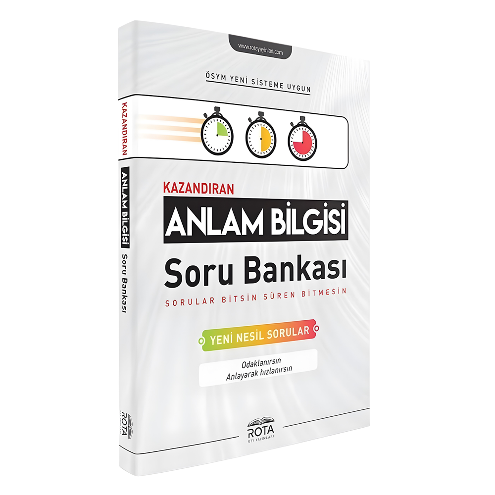 ROTA Yayınları TYT Kazandıran Anlam Bilgisi Soru Bankası - Yeni Nesil Mantık Soruları (ÖSYM Uyumlu)