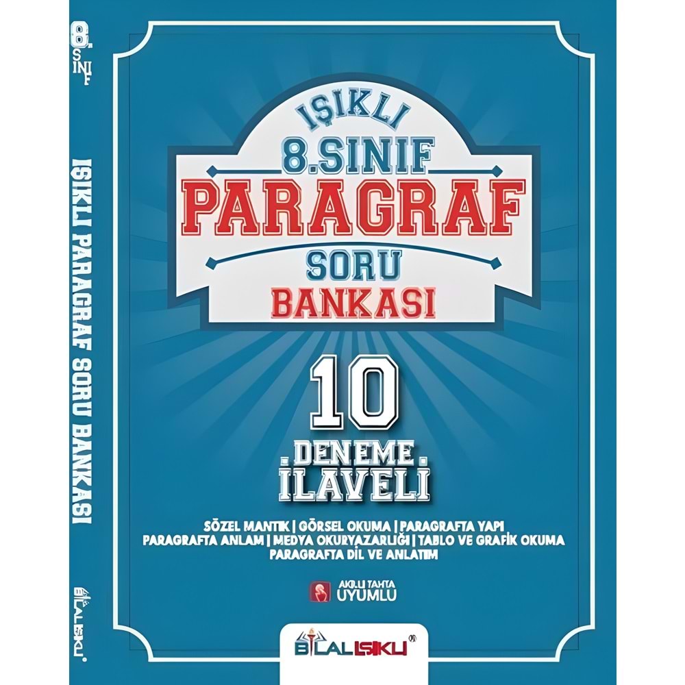 8.Sınıf Paragraf Soru Bankası - Bilal Işıklı Yayınları
