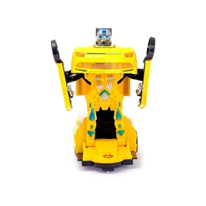 Ümit Oyuncak Değişen Robot Araba Dönüşebilen Transformer Oyuncak Işıklı Sesli Sarı Model