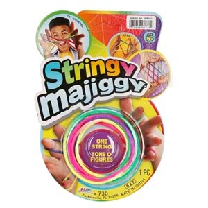 Stringy Majiggy El İpi Oyuncağı Parmak Oyunu Esnek Şekil Yapma Oyuncağı 5 Yaş Üzeri Eğitici Beceri Oyunu