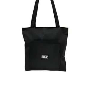 Siyah Bez Çanta – Uygun Fiyatlı Omuz Çantası (Dayanıklı Kumaş)