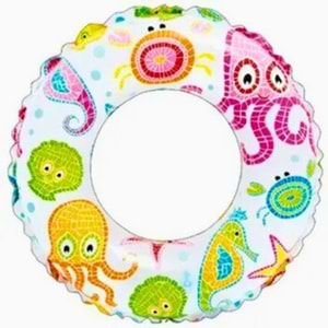 51 cm Çapında Çocuk Baskılı Şişme Deniz Simidi 3-6 Yaş Grubu