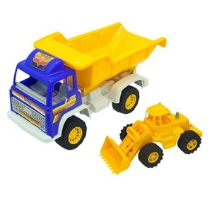 Hediyeli Kamyon Oyuncak Seti | Kamyon ve İş Makinesi Oyuncak