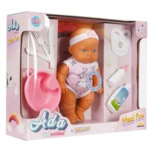 20120 Sun Bebek Set Ada Yemek Seti Saçsız Sesli Oyuncak Bebek
