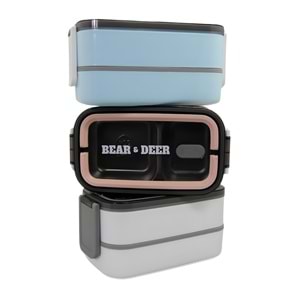 B&D İki Katlı Çelik Beslenme Kabı – 3 Renk – JY-LB82039