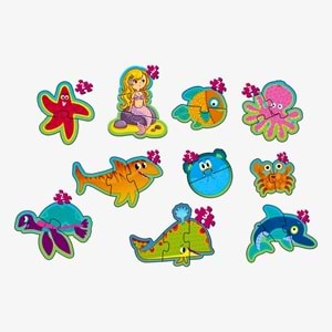 ONYTOY Baby Benim İlk Puzzlem - 6'lı Deniz Canlıları Puzzle Seti (1+ Yaş)