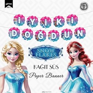 İyi ki Doğdun Harf Afiş -Snowflakes-