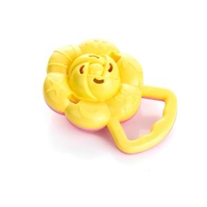 Hilal Plastik Papatya Çıngırak Bebek Oyuncağı Renkli Tutma Halkalı Çıngırak 3 Ay+