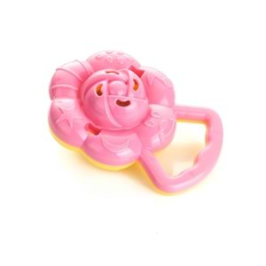 Hilal Plastik Papatya Çıngırak Bebek Oyuncağı Renkli Tutma Halkalı Çıngırak 3 Ay+