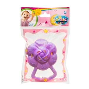 Hilal Plastik Papatya Çıngırak Bebek Oyuncağı Renkli Tutma Halkalı Çıngırak 3 Ay+