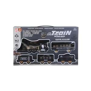 Seher Buharlı Tren Seti | Pilli Işıklı Müzikli Raylı Oyuncak Tren 415 cm