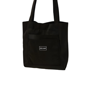 Siyah Bez Çanta Dayanıklı Kumaş Omuz ve Alışveriş Çantası