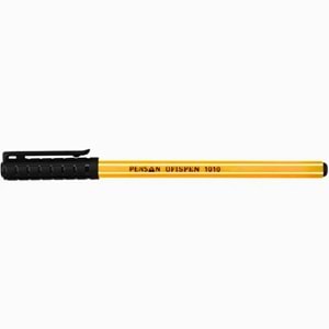PENSAN OFISPEN 1010 Tükenmez Kalem Siyah 1.0 mm Uç | Çizgili Gövde Ofis Kalemi