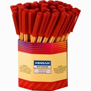 Pensan Ofispen 1010 Tükenmez Kalem (Kırmızı, 1.0 mm)