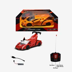 1:16 Ölçekli Şarjlı Uzaktan Kumandalı Spor Araba - Kapıları Açılan R/C Oyuncak