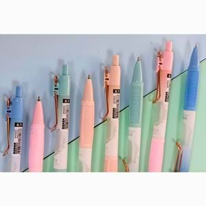 VX301 0.7 mm Pastel Tükenmez Kalem – Yumuşak Yazım ve Metal Klipsli (Tek Adet)