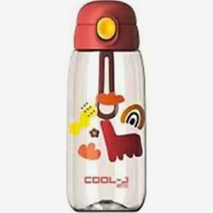 COOL-J Desenli Tritan Pipetli Matara 600 ml - Kilitli Kapaklı Çocuk Suluk