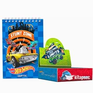 GIPTA Hot Wheels Lisanslı A7 Spiralli Mini Bloknot | Çizgili Not Defteri İkili Set