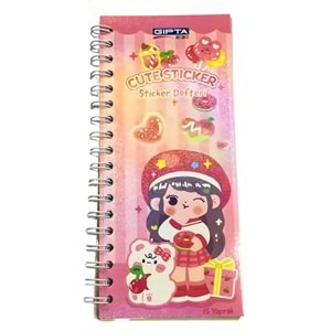 STICKER - CUTE STICKER DEFTERİ 7,3Xx6,2CM 15YAPRAK