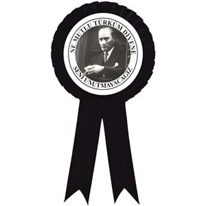 10 Kasım Atatürk Anma Fiyonklu Rozet – Siyah Fiyonk Rozet Modeli