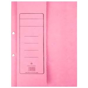 Pembe Karton Kapaklı Evrak Dosyası (Telli/Deliği) - Okul ve Ofis İçin Renkli Dosya