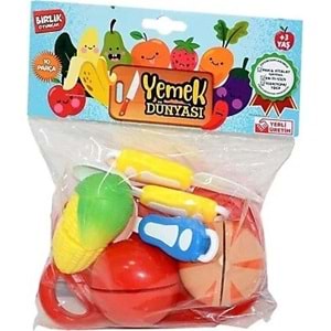 Birlik Oyuncak 10 Parça Kesilebilen Sebze Meyve Seti - Yemek Dünyası (Cırtlı)