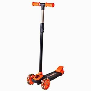 Furkan Cool Wheels Twist Scooter Işıklı Tekerlekli Üç Tekerlekli Turuncu