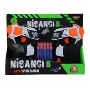 6060 2’li Nişancı 5 Dart Fırlatıcı Oyuncak Tabanca Seti