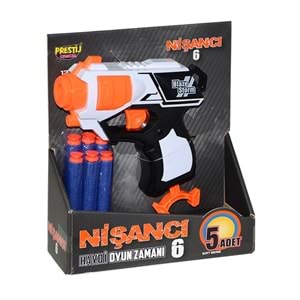 FAB 5959 Blaze Storm Nişancı-6 Yumuşak Dart Fırlatıcı Oyuncak Tabanca