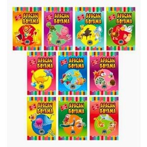 Karatay Yayınları Afacan Boyama Kitabı Seti - Renkli Örnekli 16 Sayfa (Çocuk Gelişimine Uygun)