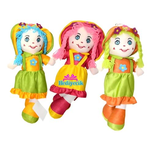 45 cm Bez Bebek – Renkli Kıyafetli Peluş Oyuncak