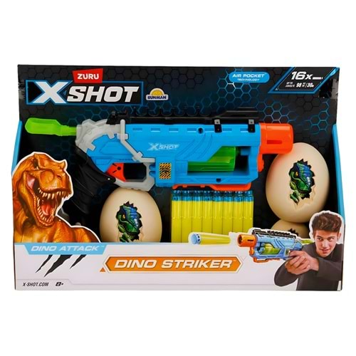 4860 Sunman Zuru X-Shot Dino Attack Sürgülü Sünger Atan Silah
