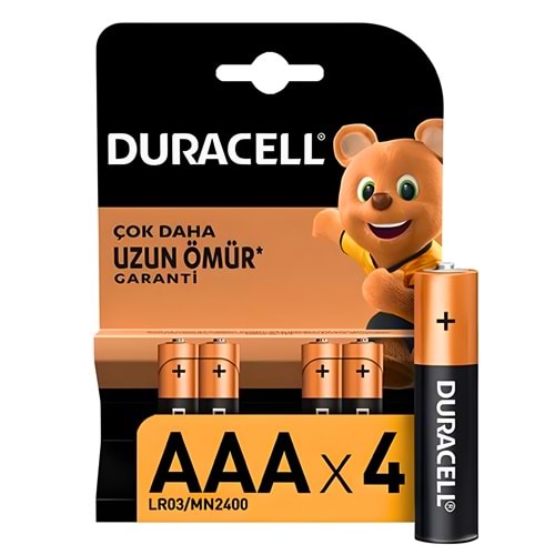 Duracell AAA İnce Pil 4 Lü Kartela 5011127