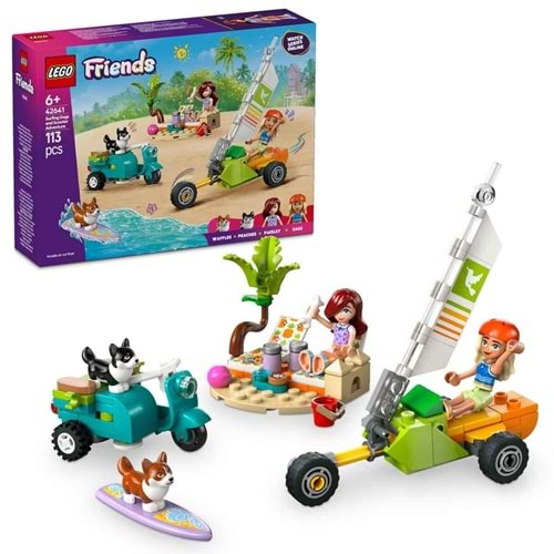 LEGO Friends Sörfçü Köpekler ve Scooter 42641 113 Parça Yapım Seti