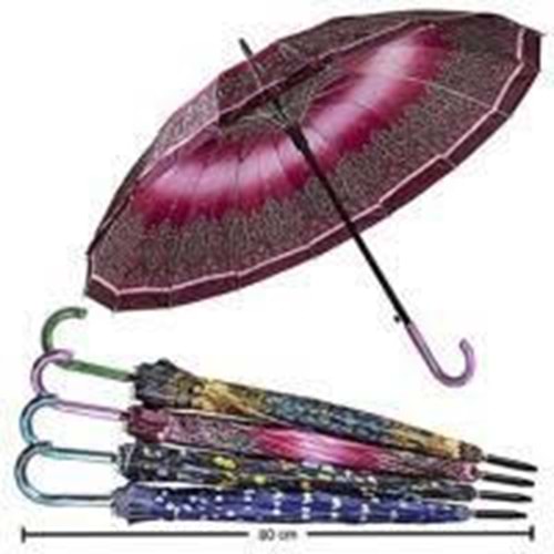 Renkli Şemsiye | Gökkuşağı Desenli Dayanıklı Şemsiye