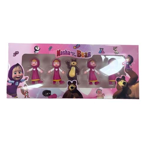 SR1903 Maşa ve Koca Ayı 5’li Figür Seti – Masha and The Bear Oyuncak