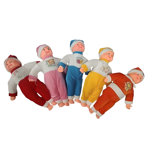 Canda Poşetli Bebek K358A – Renkli Kıyafetli Oyuncak Bebek