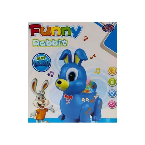 Funny Rabbit Pilli Oyuncak – Işıklı ve Müzikli Tavşan – 360° Hareketli